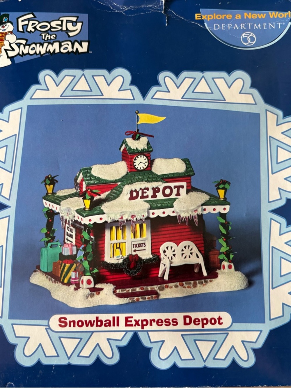 Department 56 Snowball Express Depot - Frotu the Snowman Village